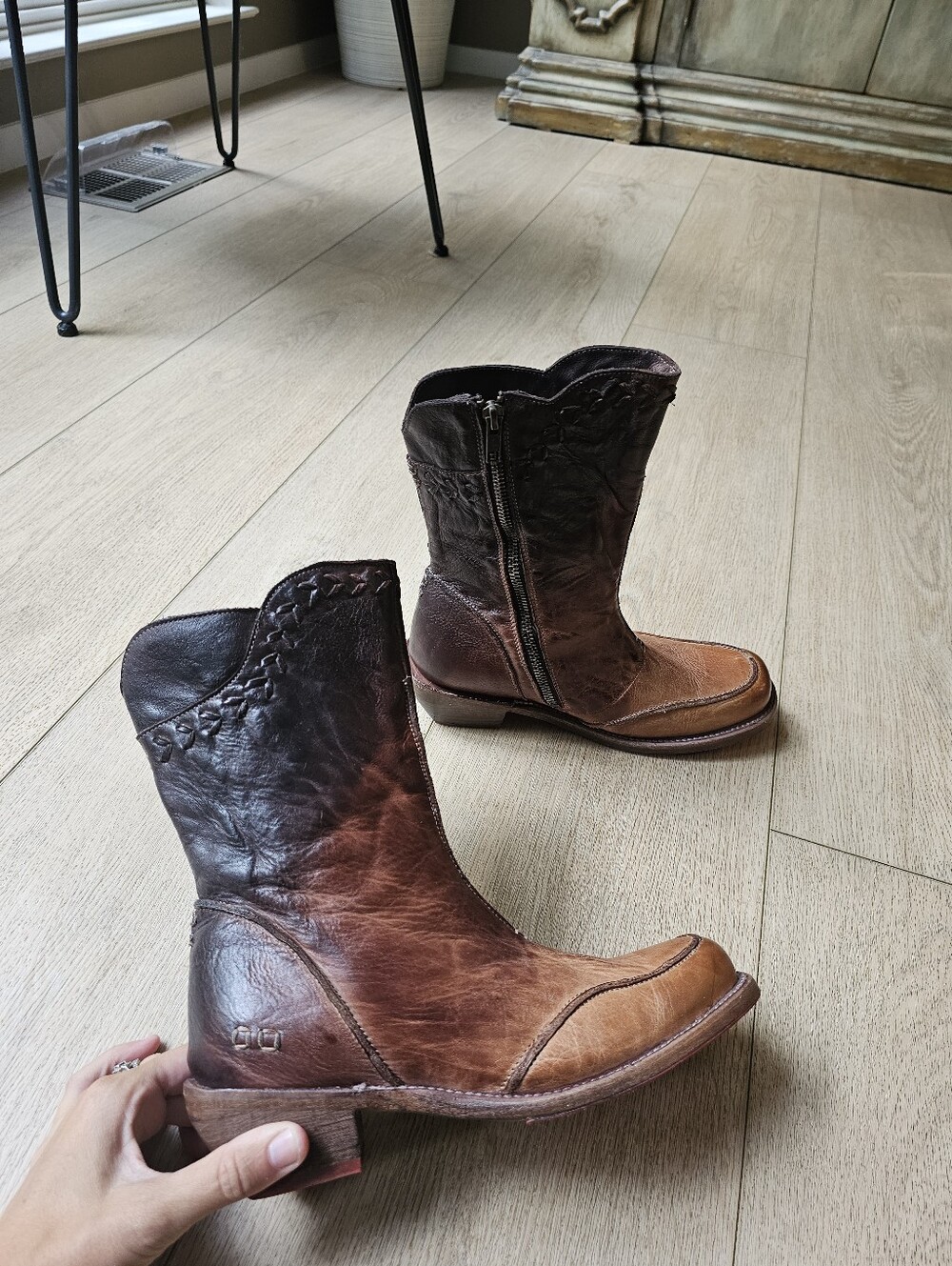 $355 RARE || Bed Stu Colleen Mid Calf Cold Brew Tie Dye Boots 7.5